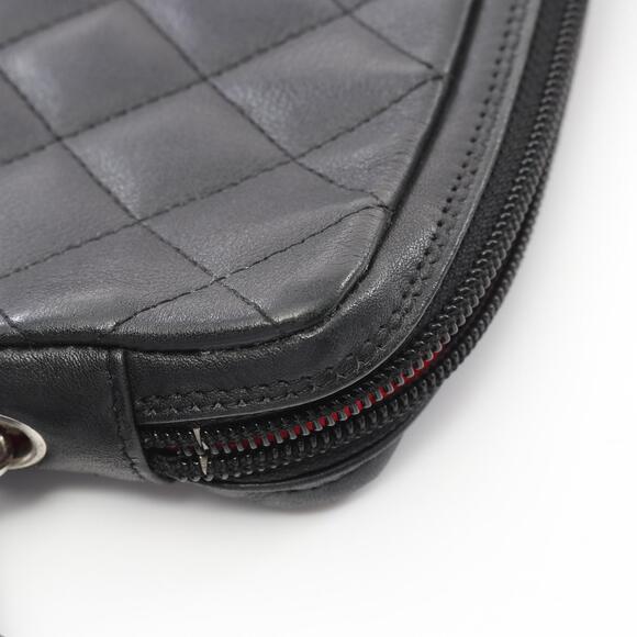 CHANEL Cambon Shoulder Bag Leather Black - Picture 8 of 8